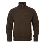 Annaboda WSP stickad tröja med halv dragkedja Demitasse brown