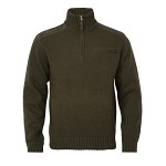 Annaboda WSP stickad tröja med halv dragkedja Willow green