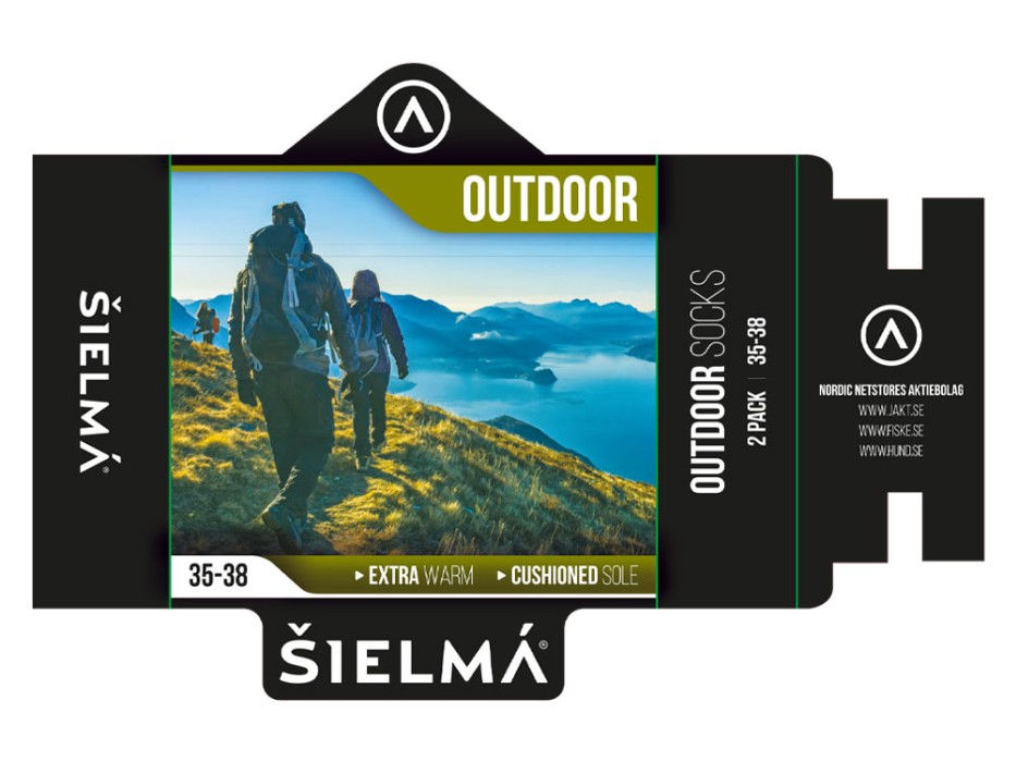 Sielma Outdoorsocka Ull 2-pack